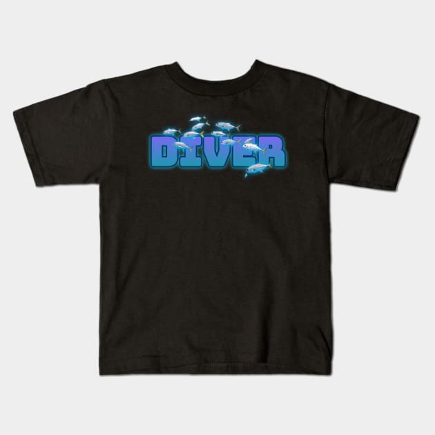 Scuba diving designs Kids T-Shirt by Coreoceanart